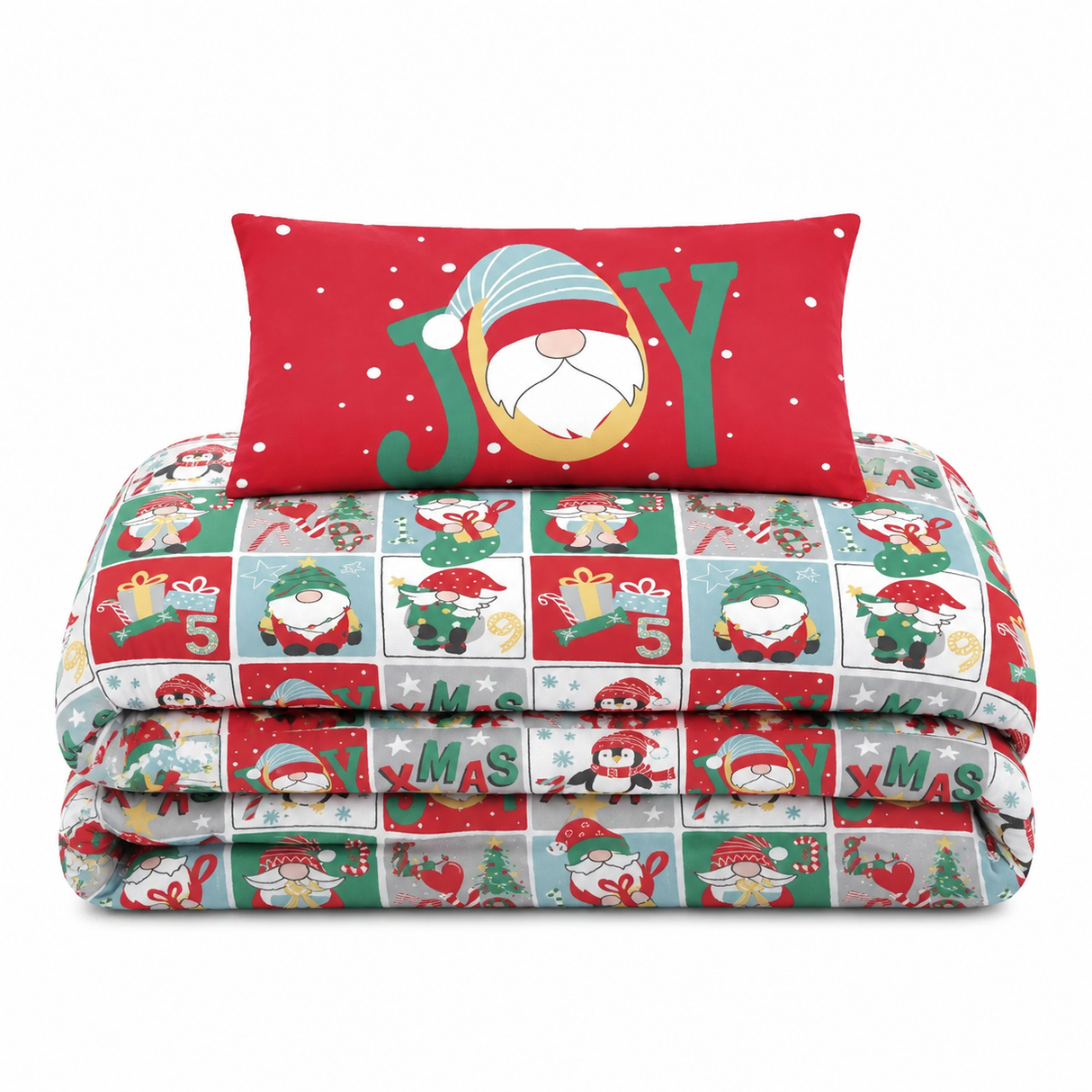 Velosso Fun Advent Gonks Duvet Cover and Pillowcase Set