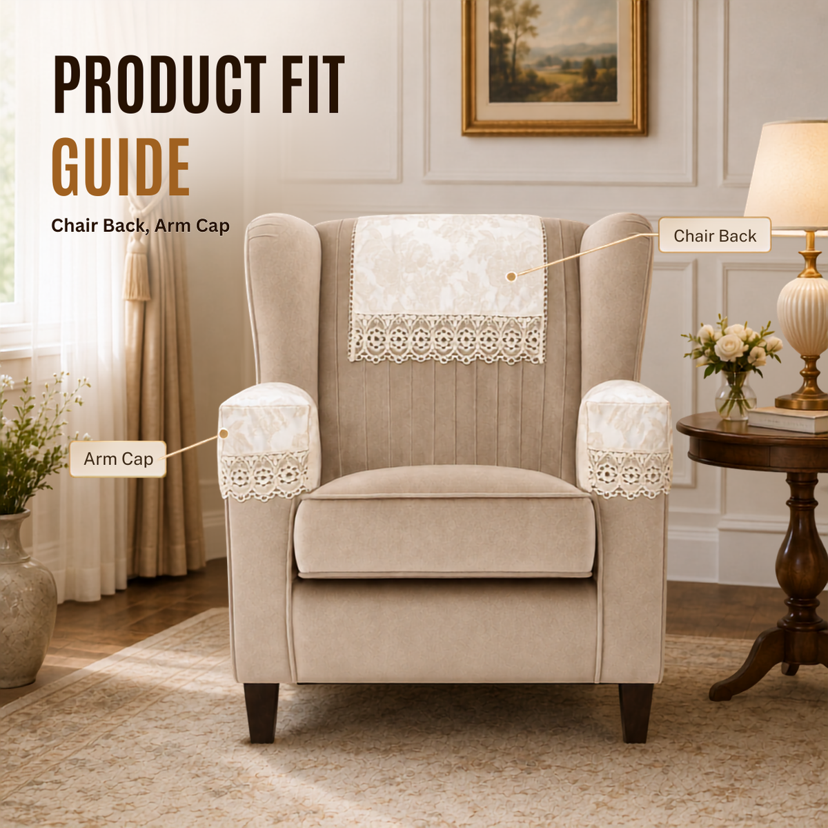 Home Republic Lace Sofa Caps