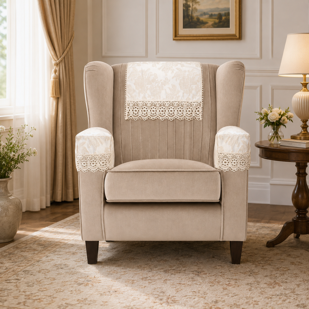 Home Republic Lace Sofa Caps
