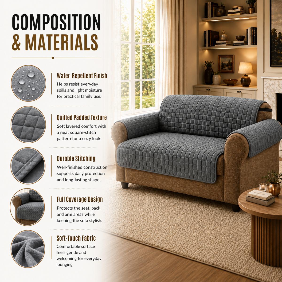 Home Republic Water Repellent Sofa Protector