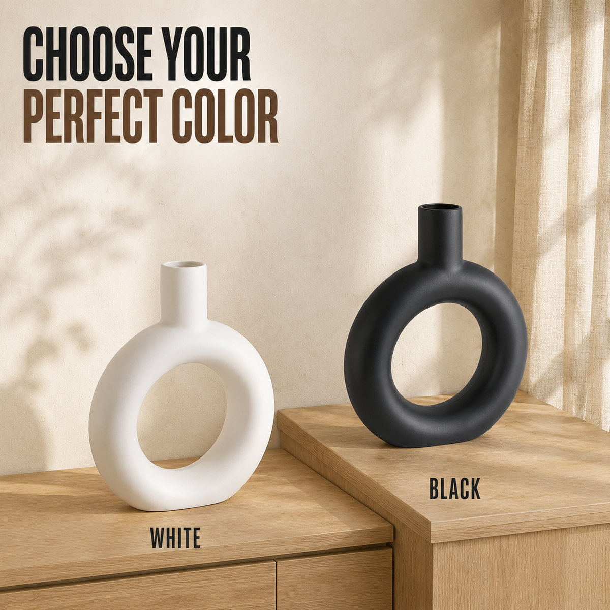 Home Republic Ceramic Donut Vase