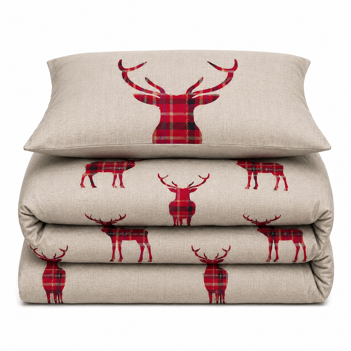 Velosso Stag Reversible Duvet Cover & Pillowcase Set