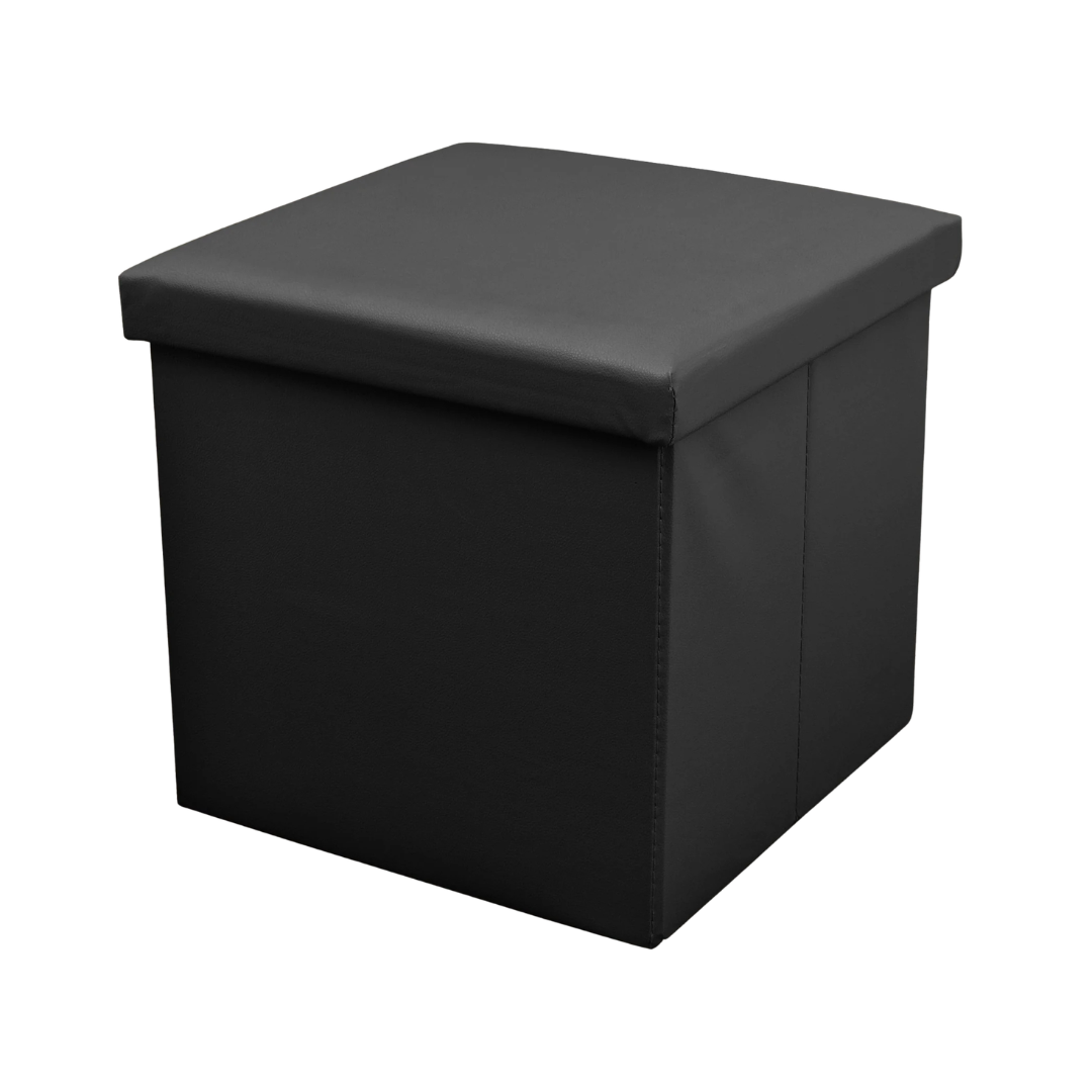 Home Republic Foldable Faux Leather Storage Ottoman