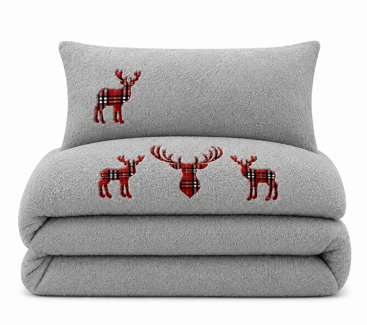 Velosso Standing Stag Teddy Duvet Cover & Pillowcase Set