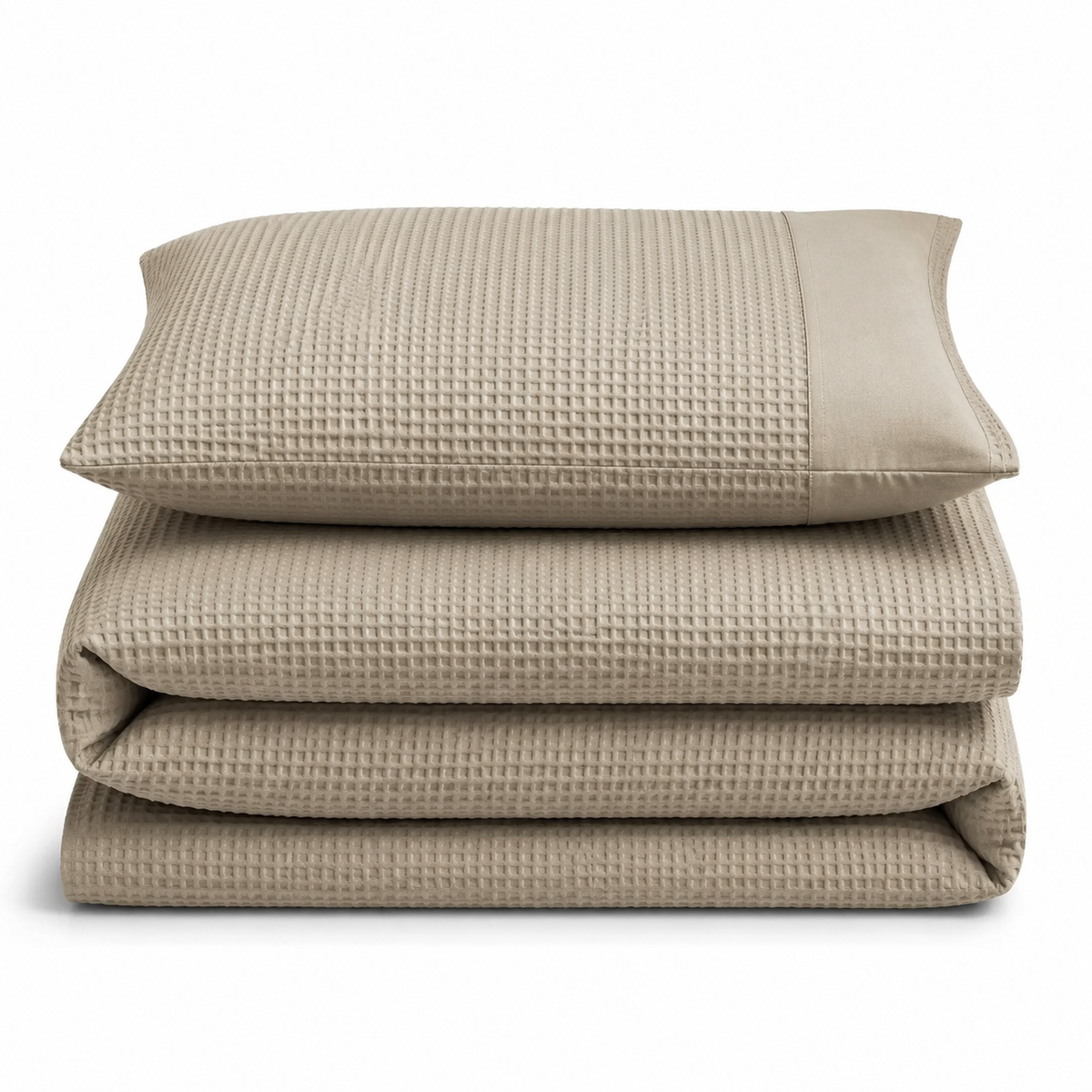 Velosso Waffle Weave Duvet Cover & Pillowcase Set