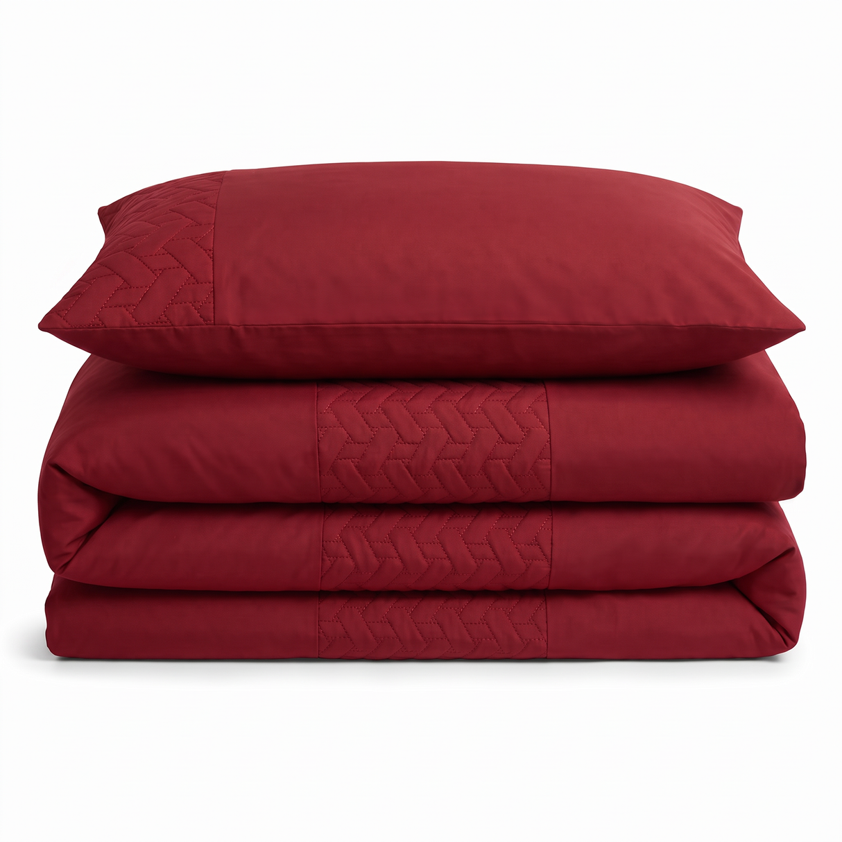 Velosso Quilted Geo Duvet Cover & Pillowcase Set