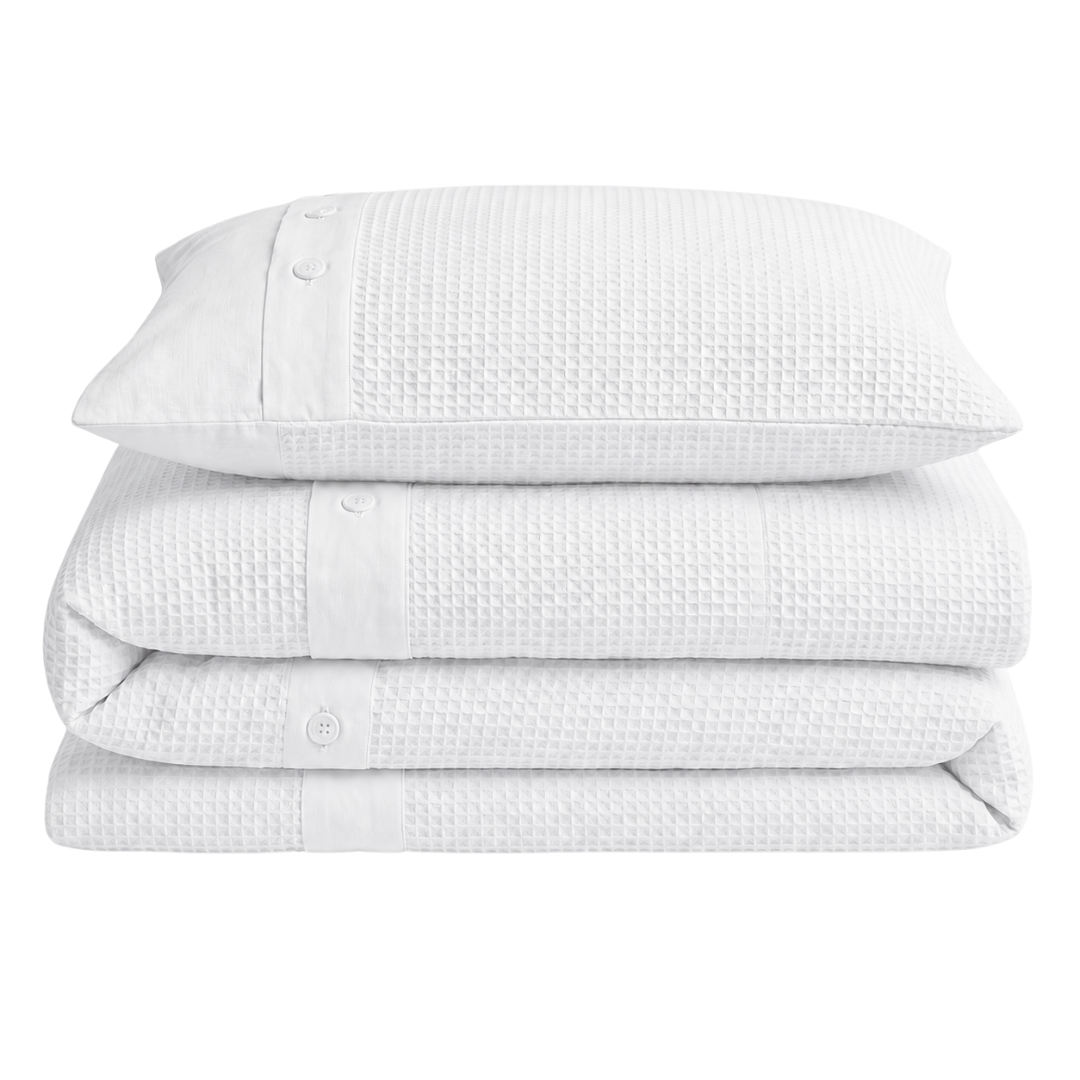 Intimates Waffle Button Duvet Cover & Pillowcase Set