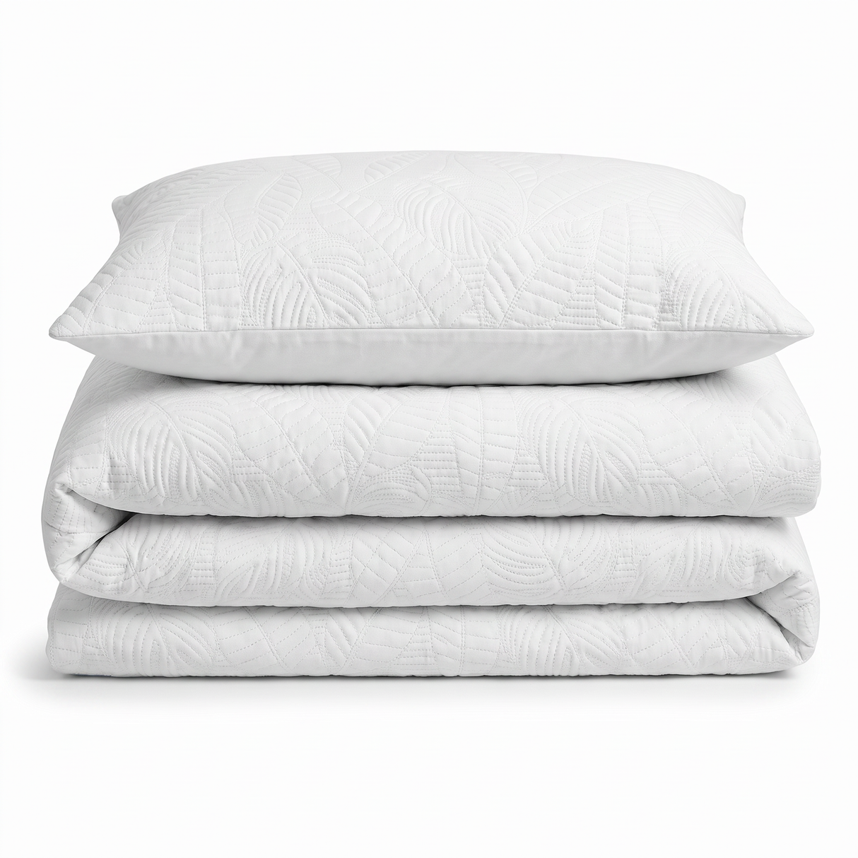 Velosso Savannah Velvet Embossed Leaf Pattern Duvet Cover and Pillowcase Set
