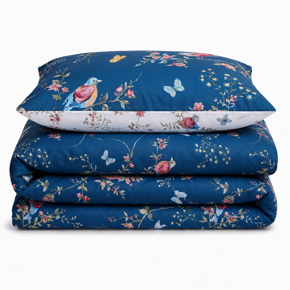 Velosso Birds Floral Duvet Cover & Pillowcase Set