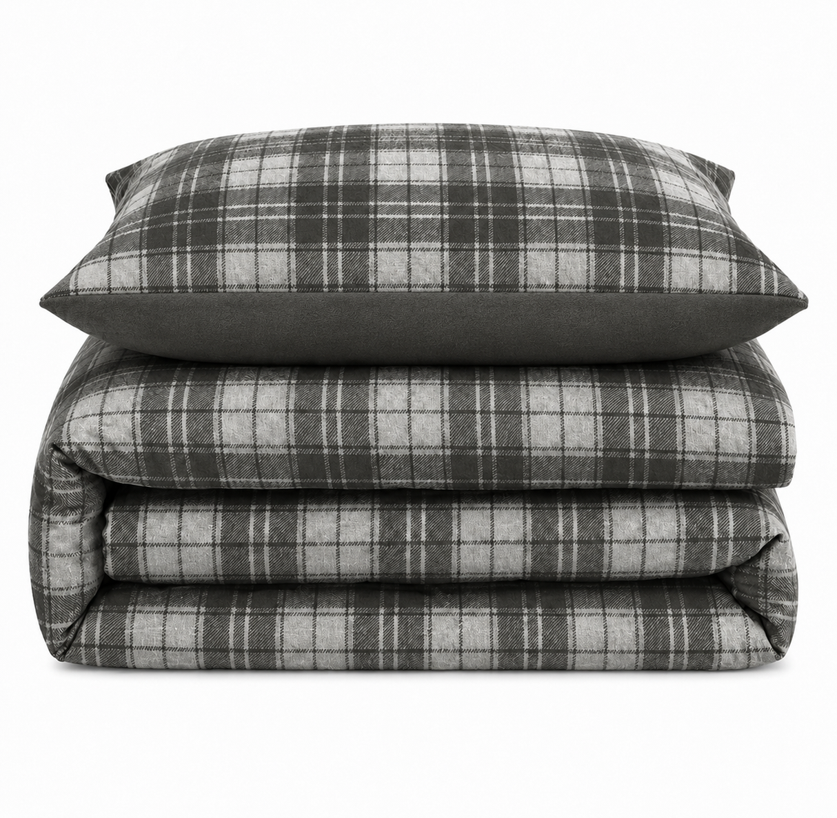 Velosso Check Teddy Duvet Cover & Pillowcase Set