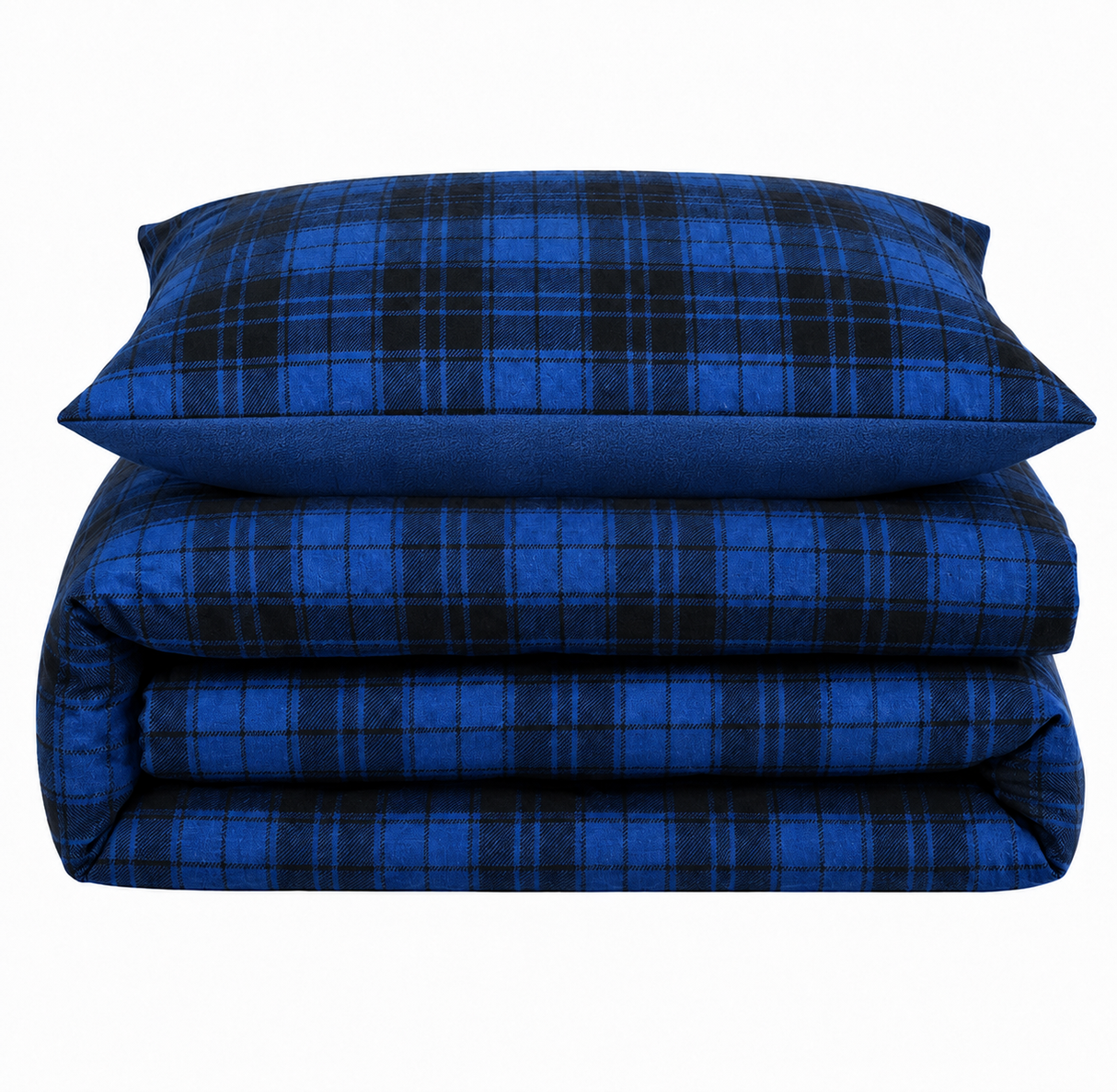 Velosso Check Teddy Duvet Cover & Pillowcase Set