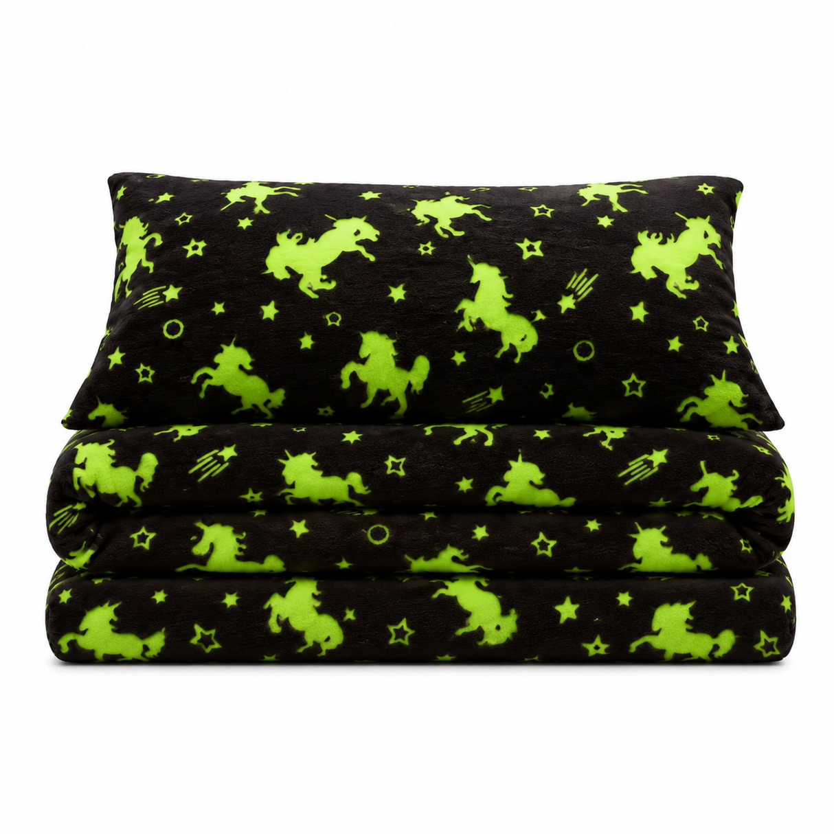 Velosso Glow In The Dark Cosy Unicorn Duvet Cover & Pillowcase Set