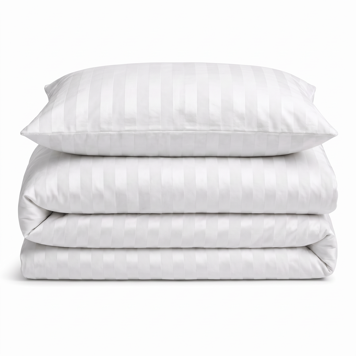 Velosso Oslo Luxury Velvet Stripe Duvet Cover and Pillowcase Set