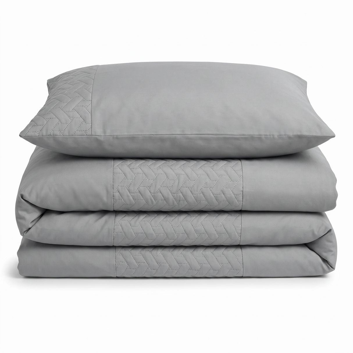 Velosso Quilted Geo Duvet Cover & Pillowcase Set