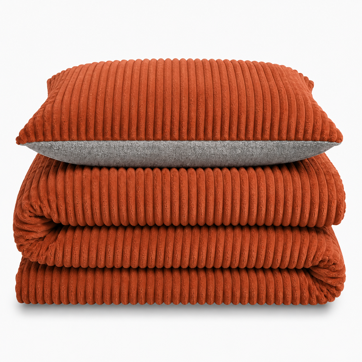 Velosso Plush Cord Teddy Duvet Cover & Pillowcase Set