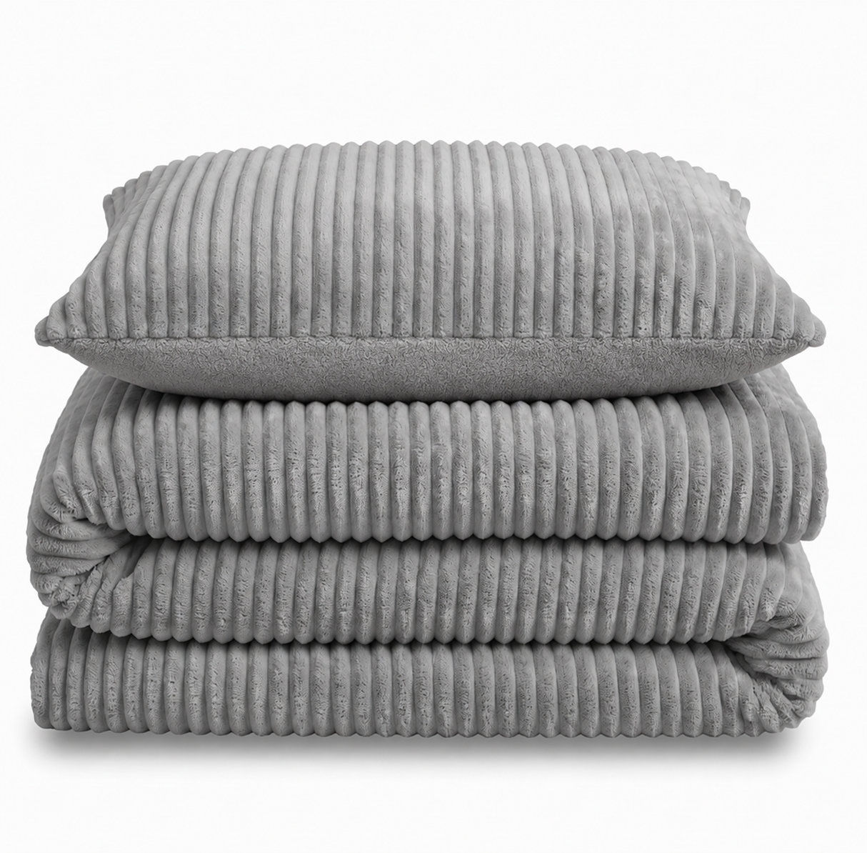 Velosso Plush Cord Teddy Duvet Cover & Pillowcase Set
