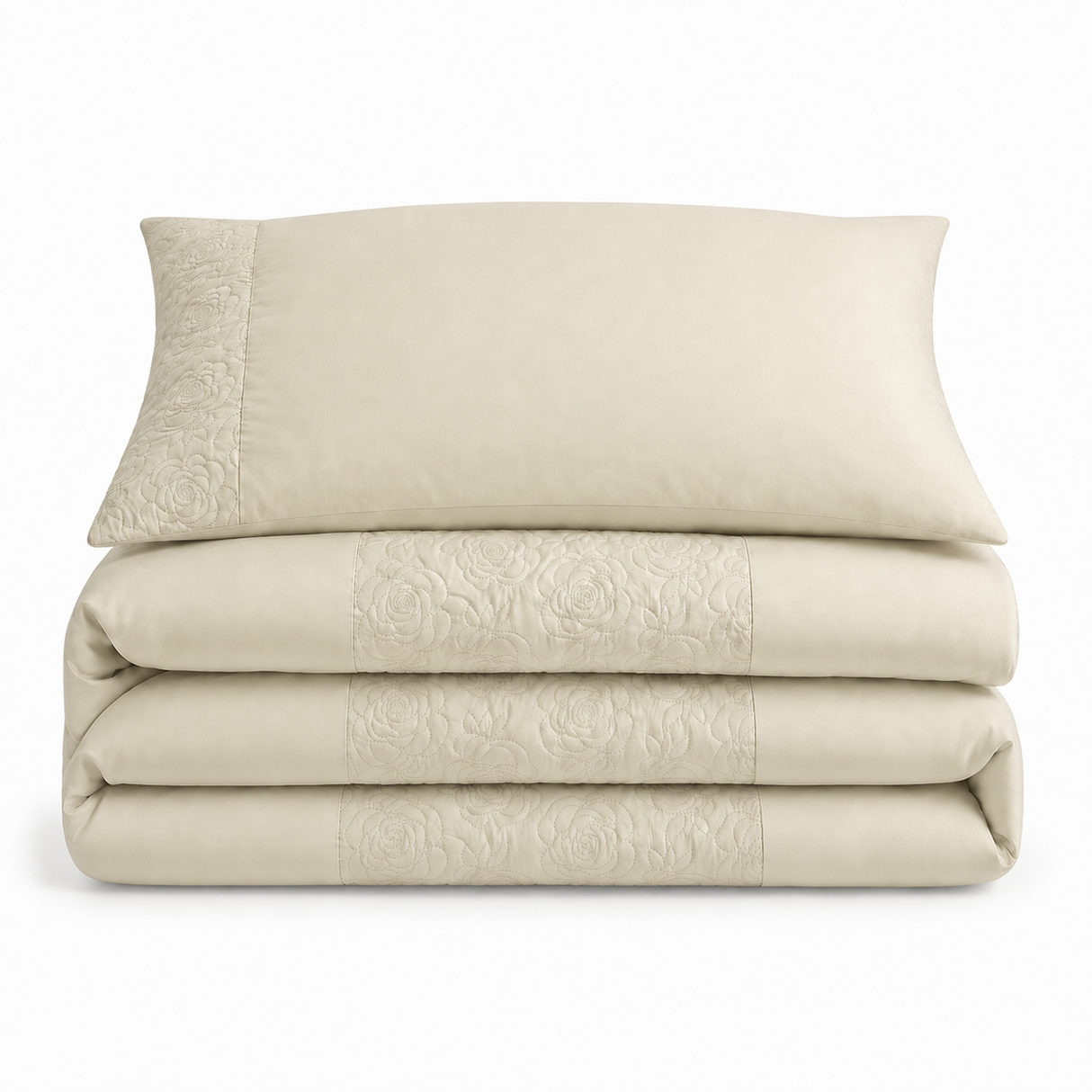 Velosso Quilted Floral Duvet Cover & Pillowcase Set