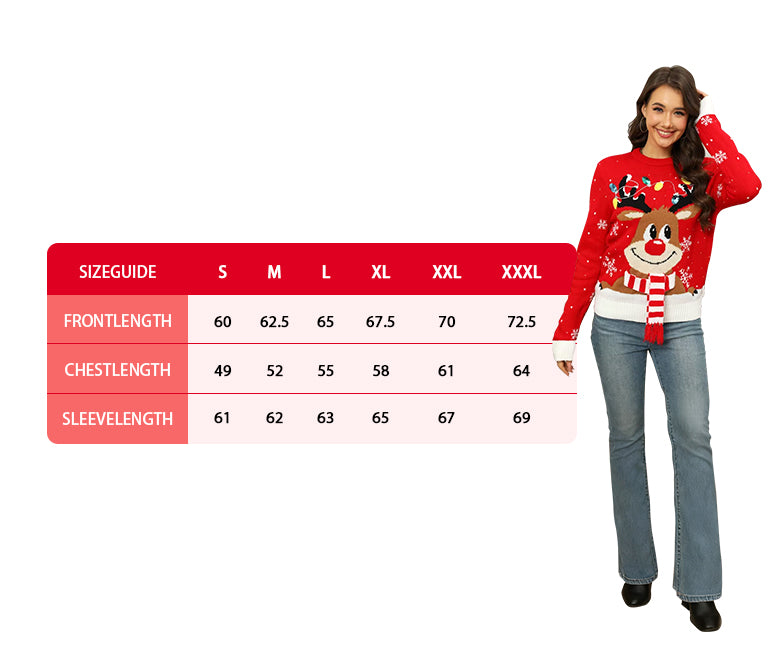 Velosso Festive Fun Reindeer Scarf Jumper