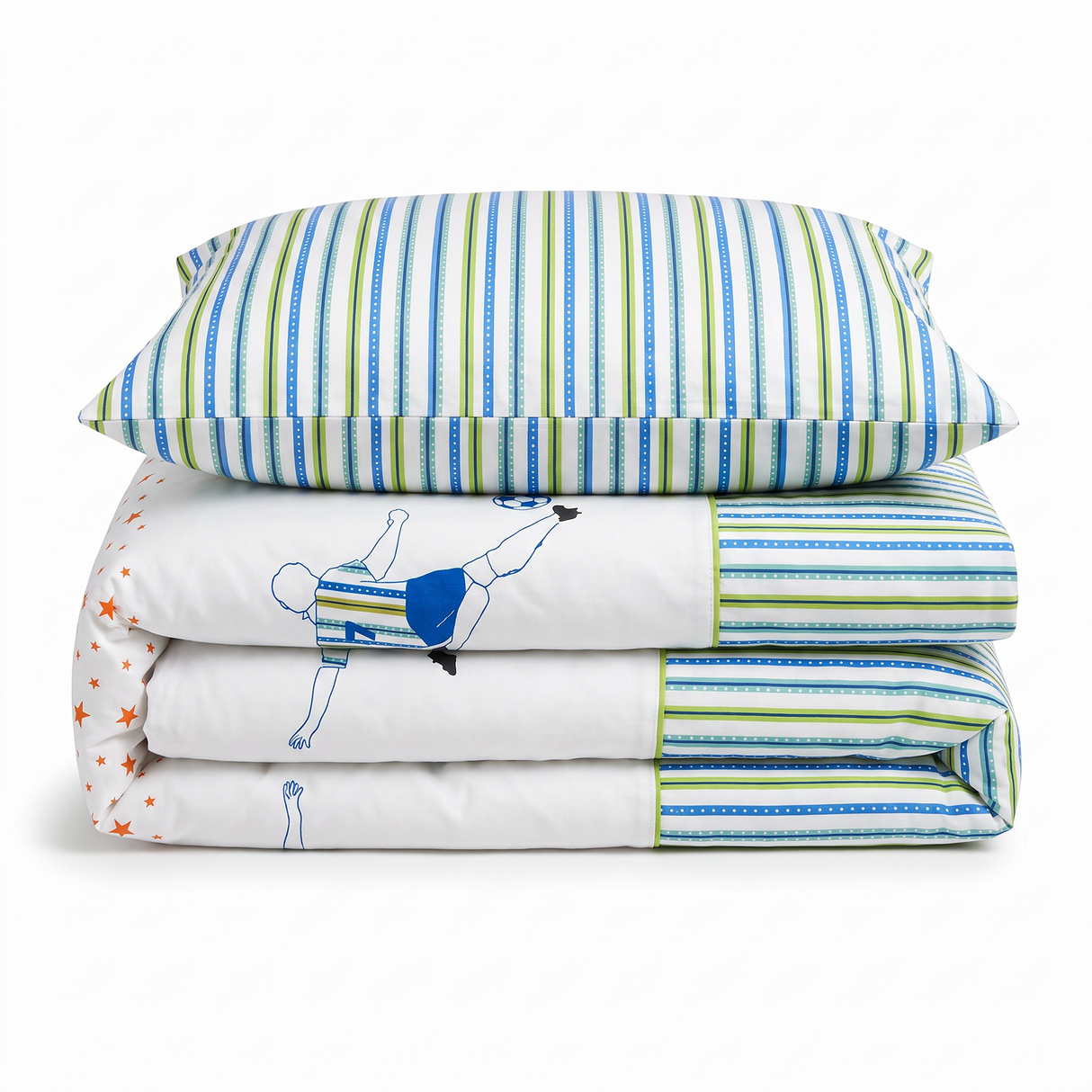 Sweet Dreams Soccer Star Duvet Cover & Pillowcase Set
