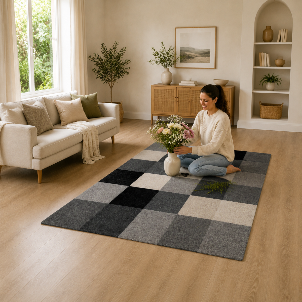 Home Republic Dexter Carved Rug Low Pile