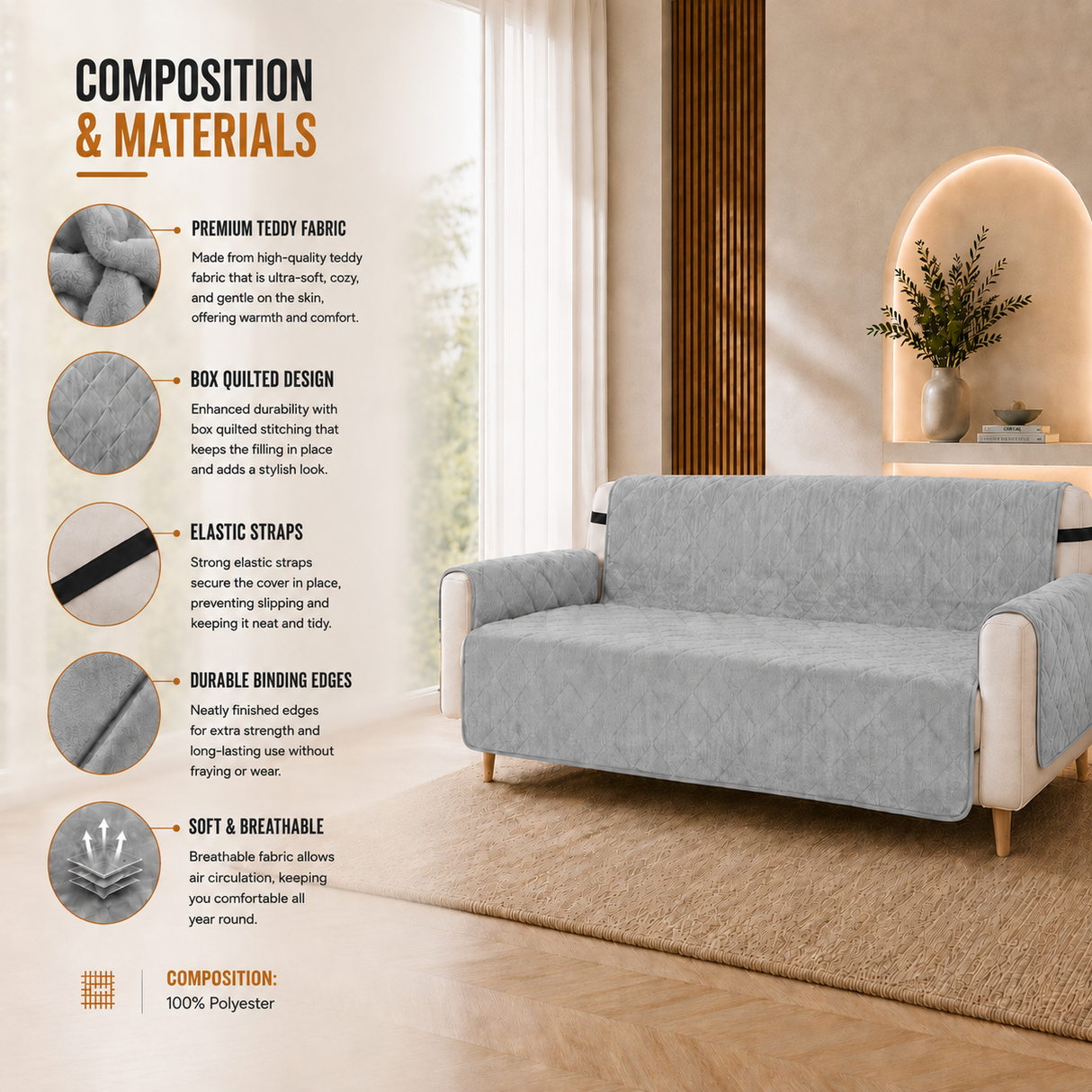 Home Republic Teddy Sofa Protector