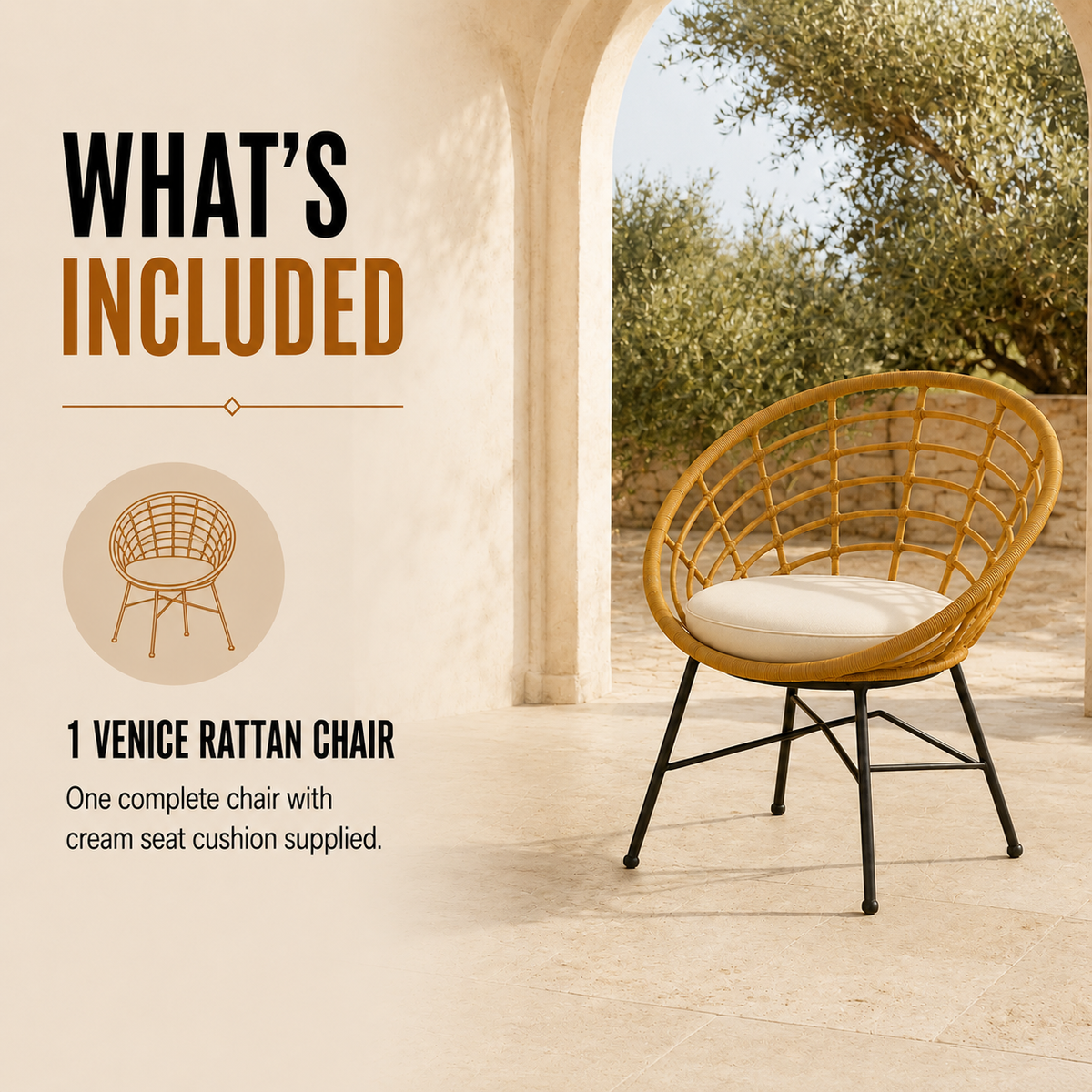 Home Republic Venice Rattan Chair