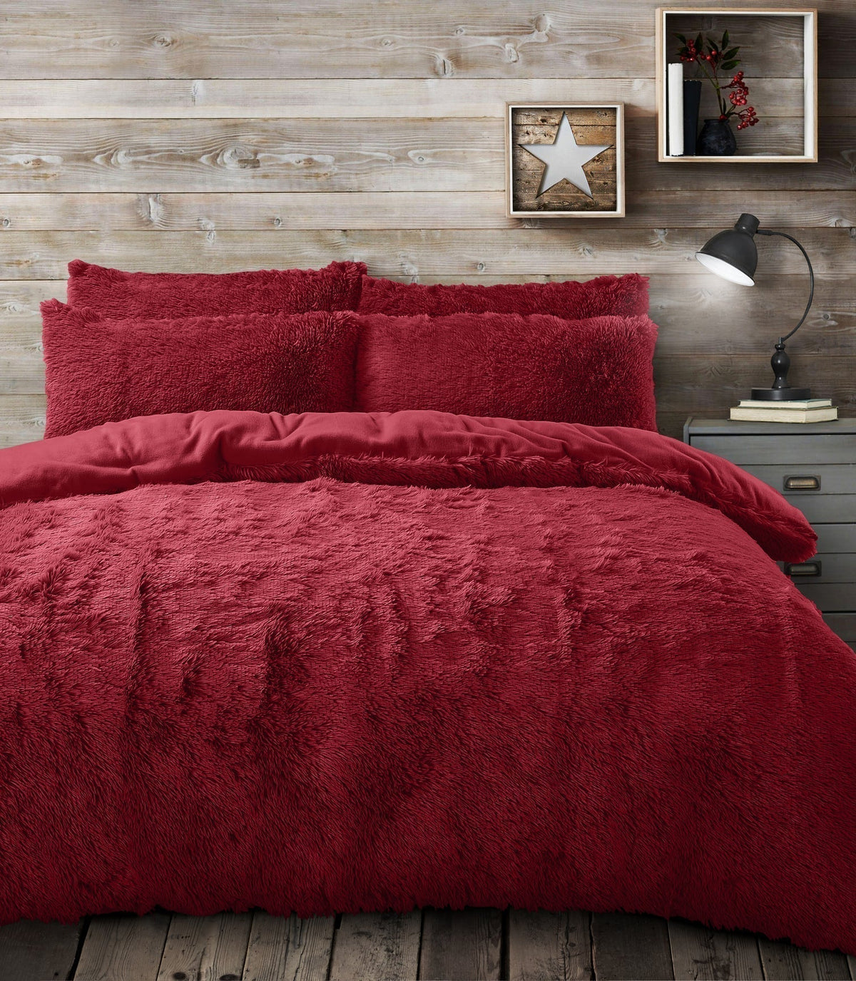 Velosso Alaska Faux Fur Duvet Cover & Pillowcase Set
