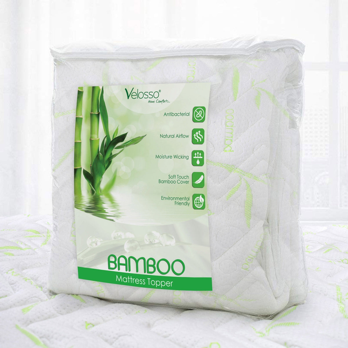 Velosso Luxury Bamboo Mattress Topper