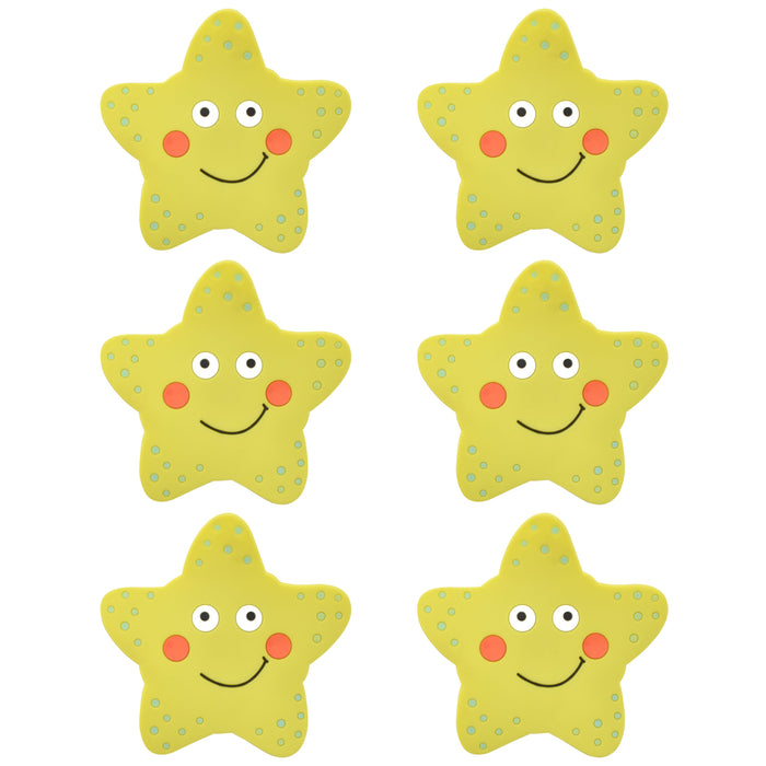 Splat Star Yellow Bath Mat Grips Suction Anti-Slip