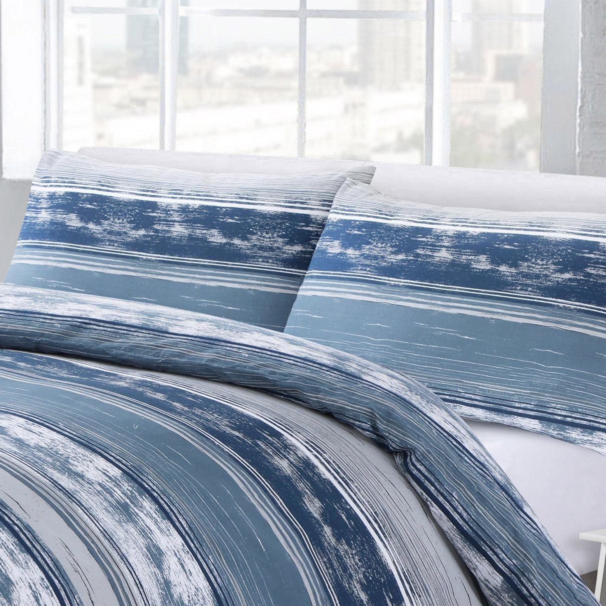 Velosso Brooklyn Stripe Duvet Cover & Pillowcase Set
