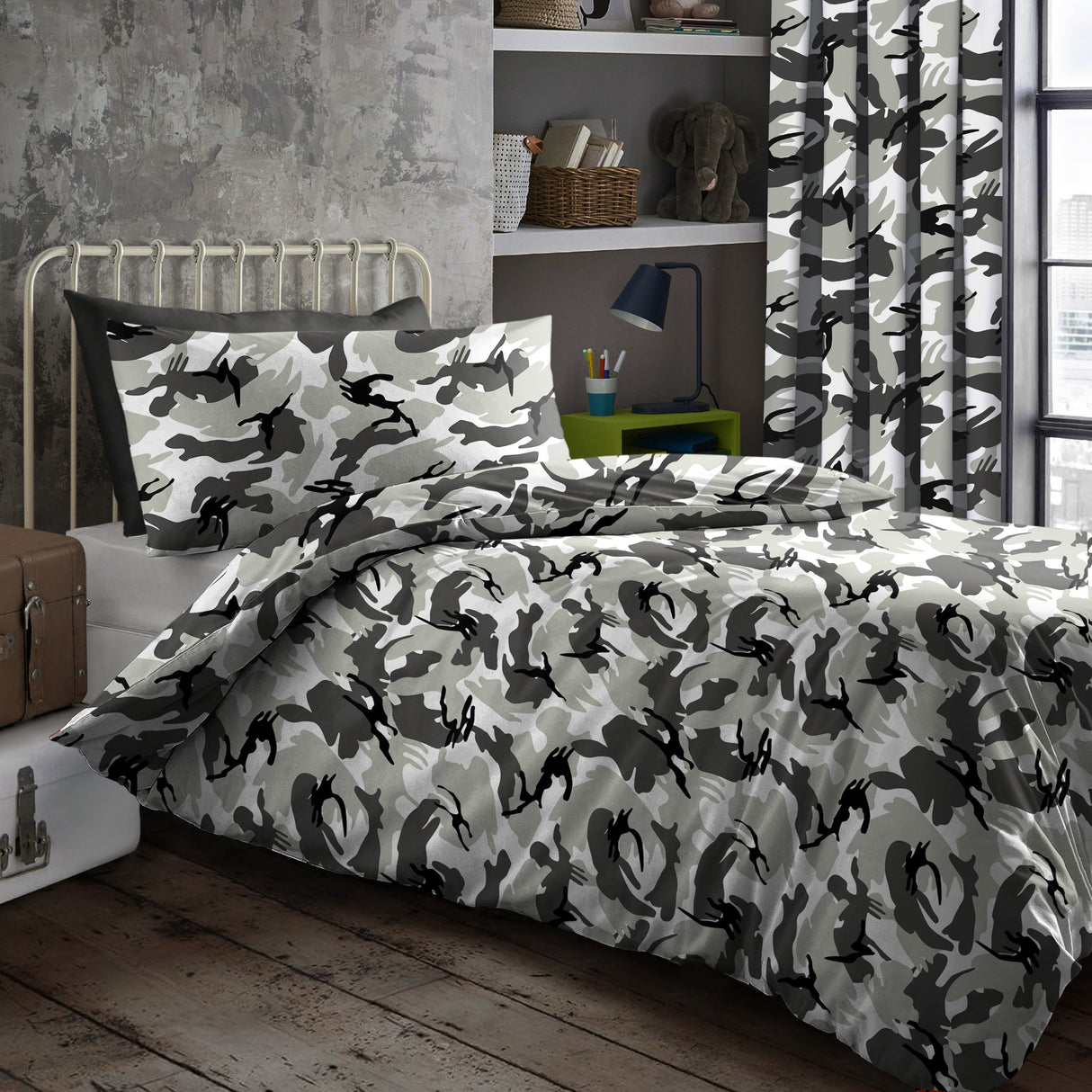 Velosso Camouflage Duvet Cover & Pillowcase Set