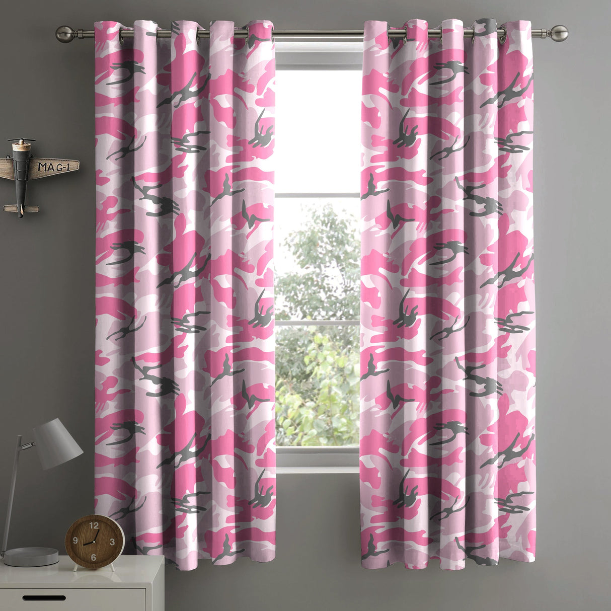 Velosso Camouflage Ring Top Curtains