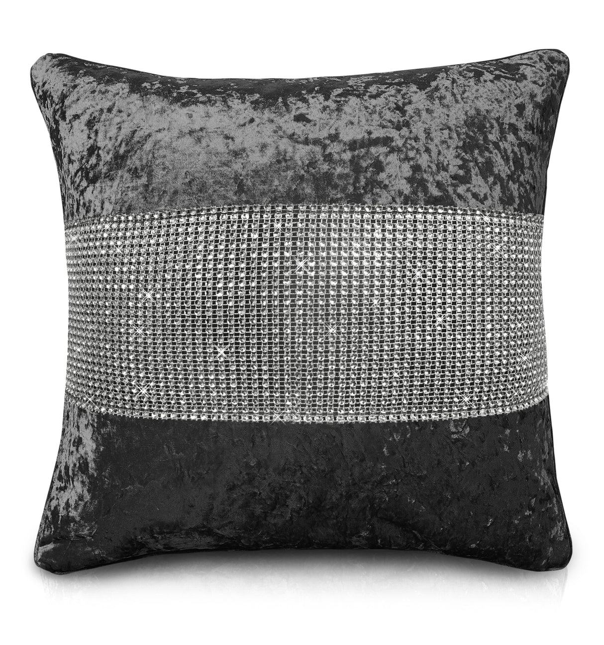 Intimates Diamonte Crushed Velvet Cushion