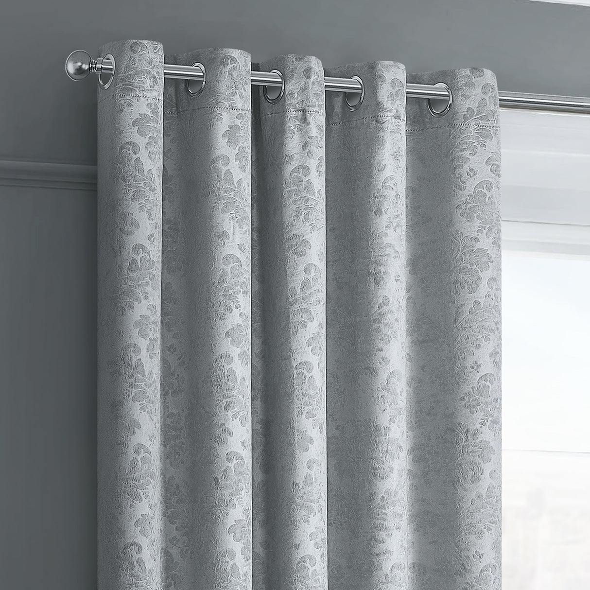 Intimates Damask Ring Top Curtains