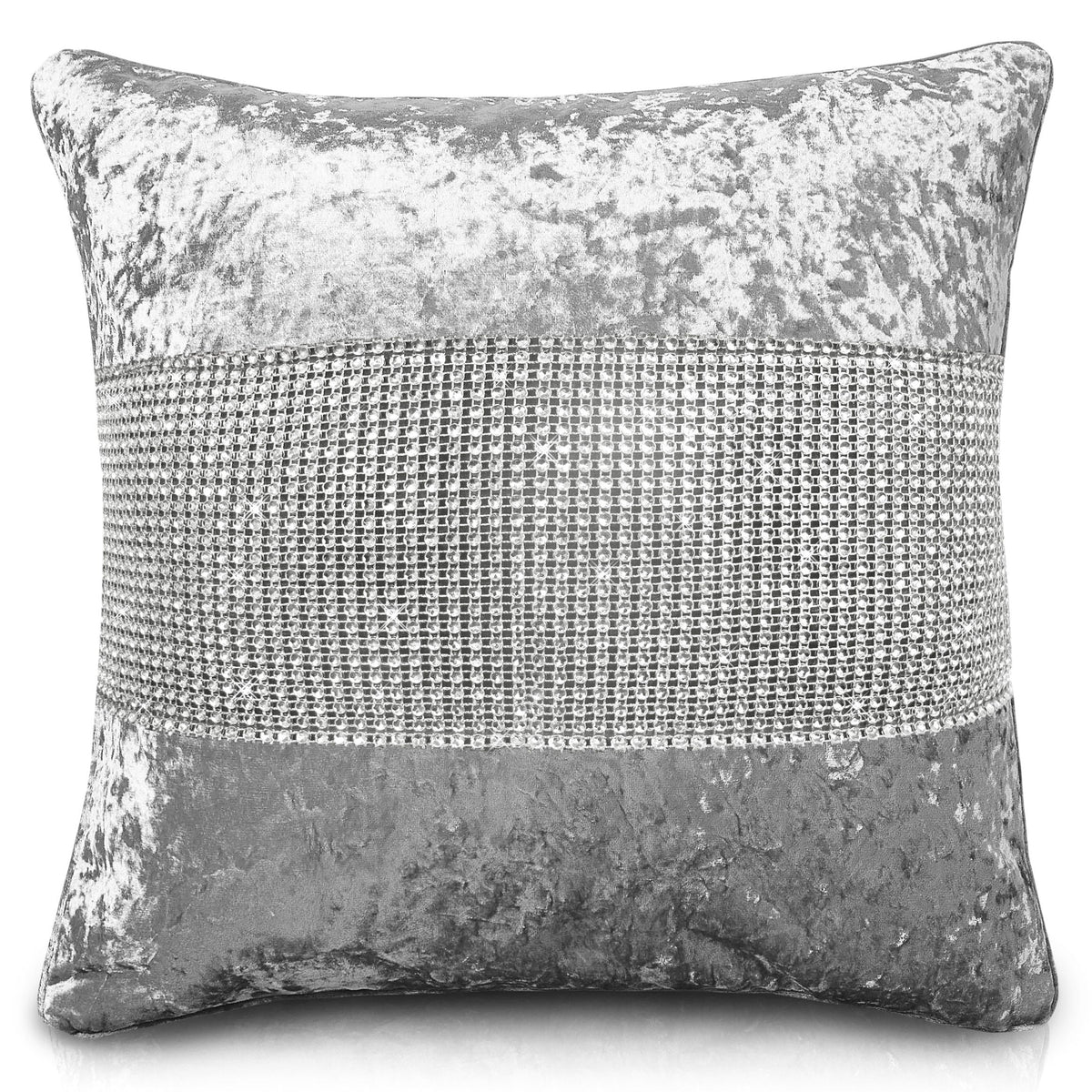 Intimates Diamonte Crushed Velvet Cushion