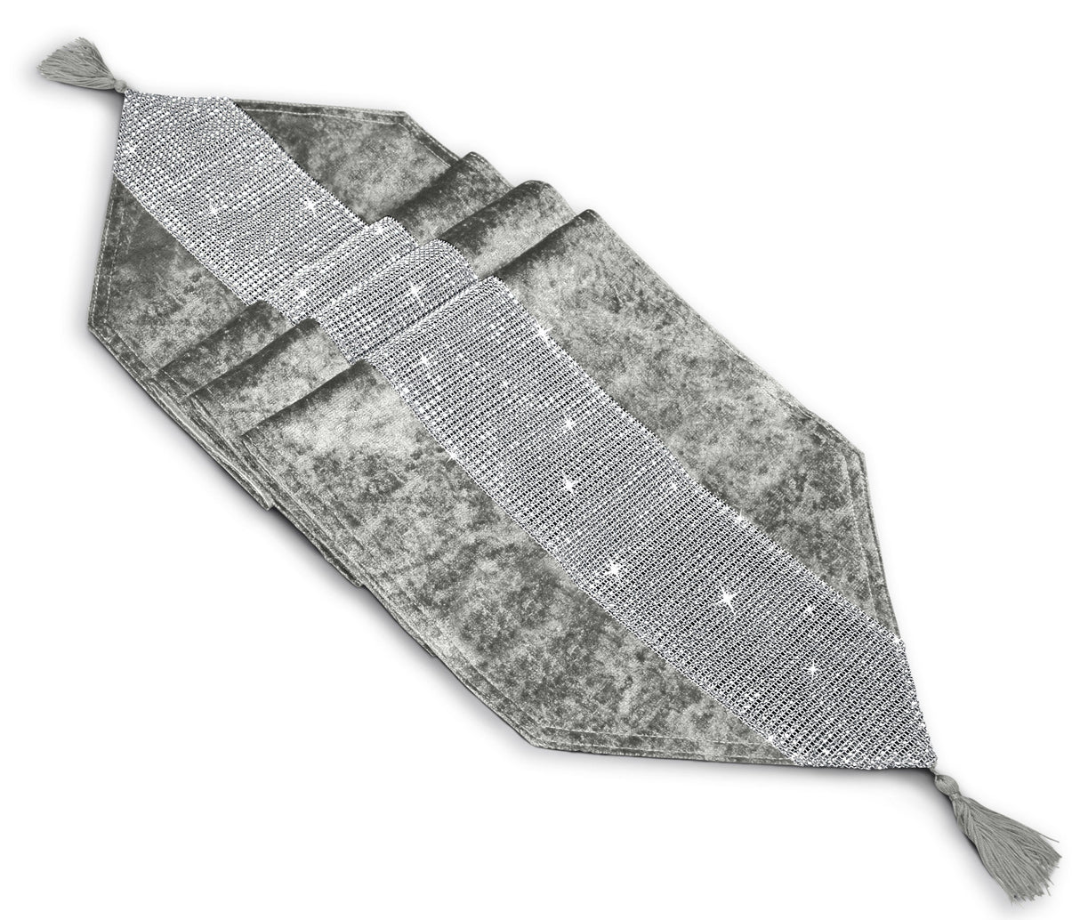 Kitchen Trends Crushed Velvet Diamante Table Runner