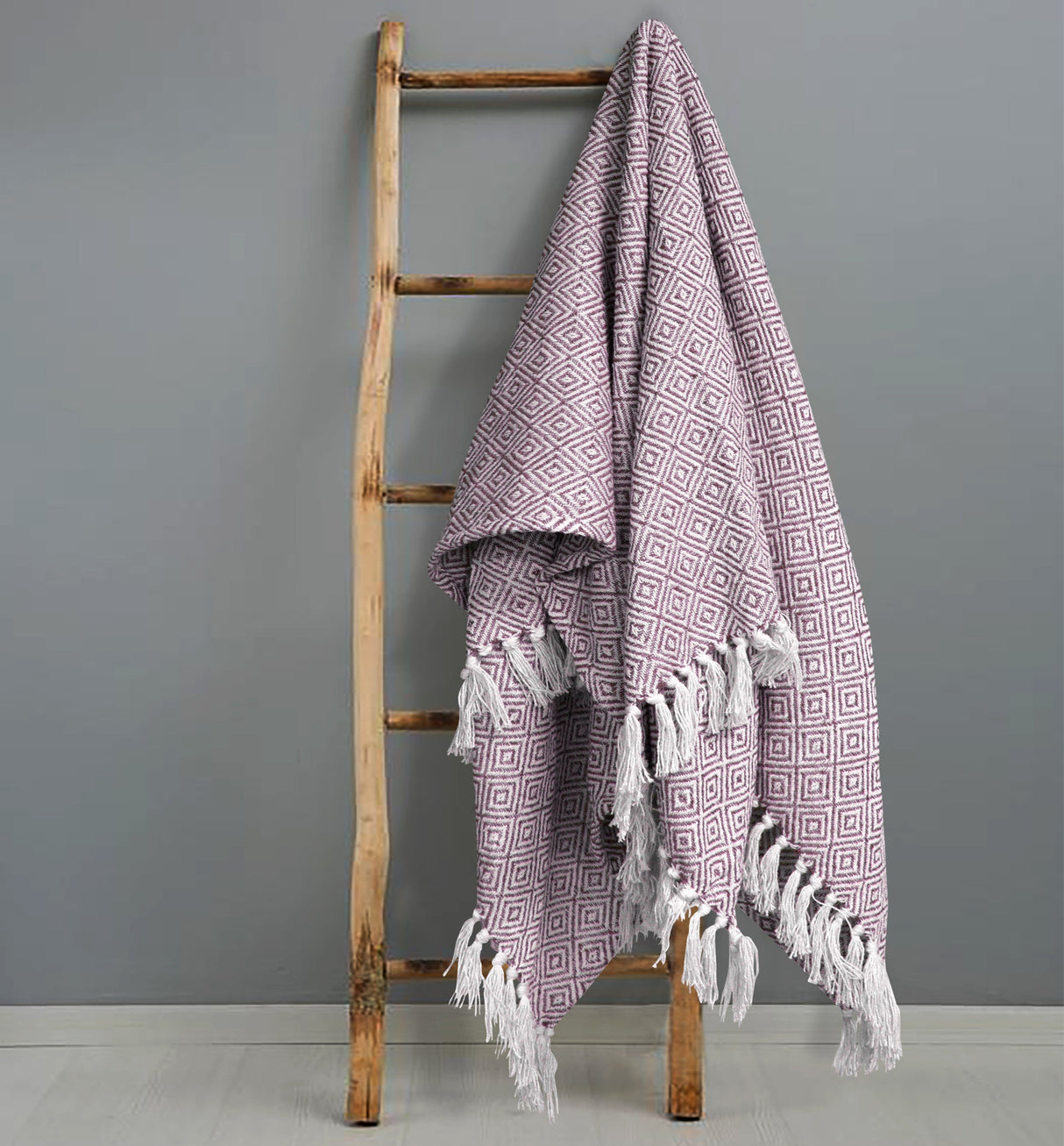 Velosso Diamond Jacquard Throw 100% Cotton