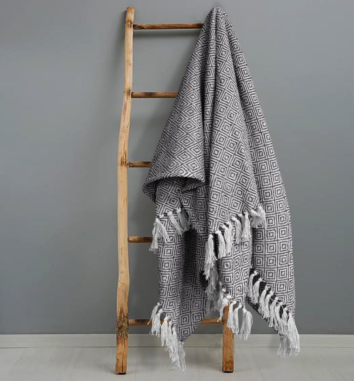Velosso Diamond Jacquard Throw 100% Cotton