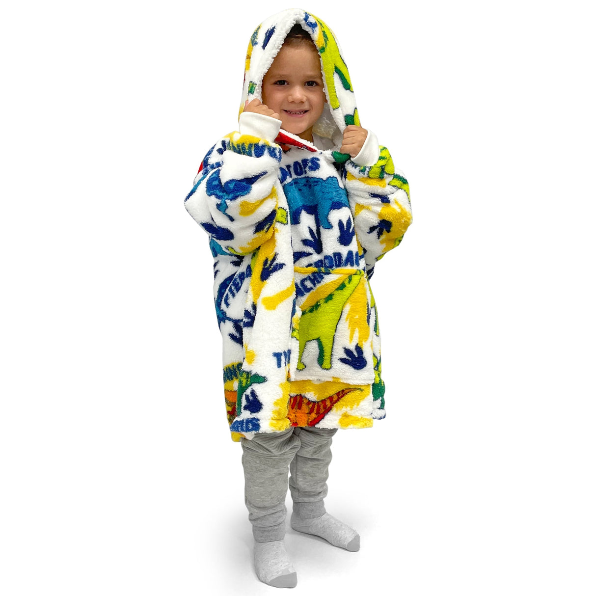 Velosso Kids Dinosaur Oversized Hoodie Blanket