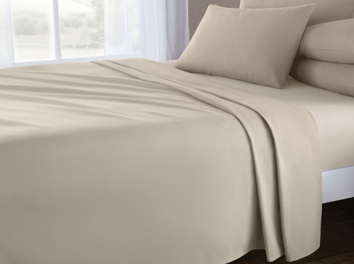 Velosso Plain Dyed Cotton Rich Flat Sheet