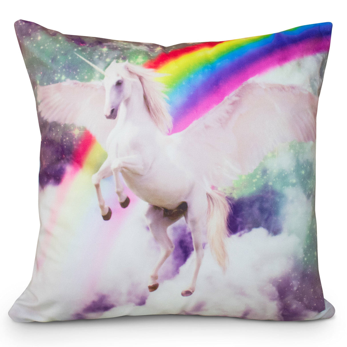 Velosso Unicorn Flying Rainbow Cushion