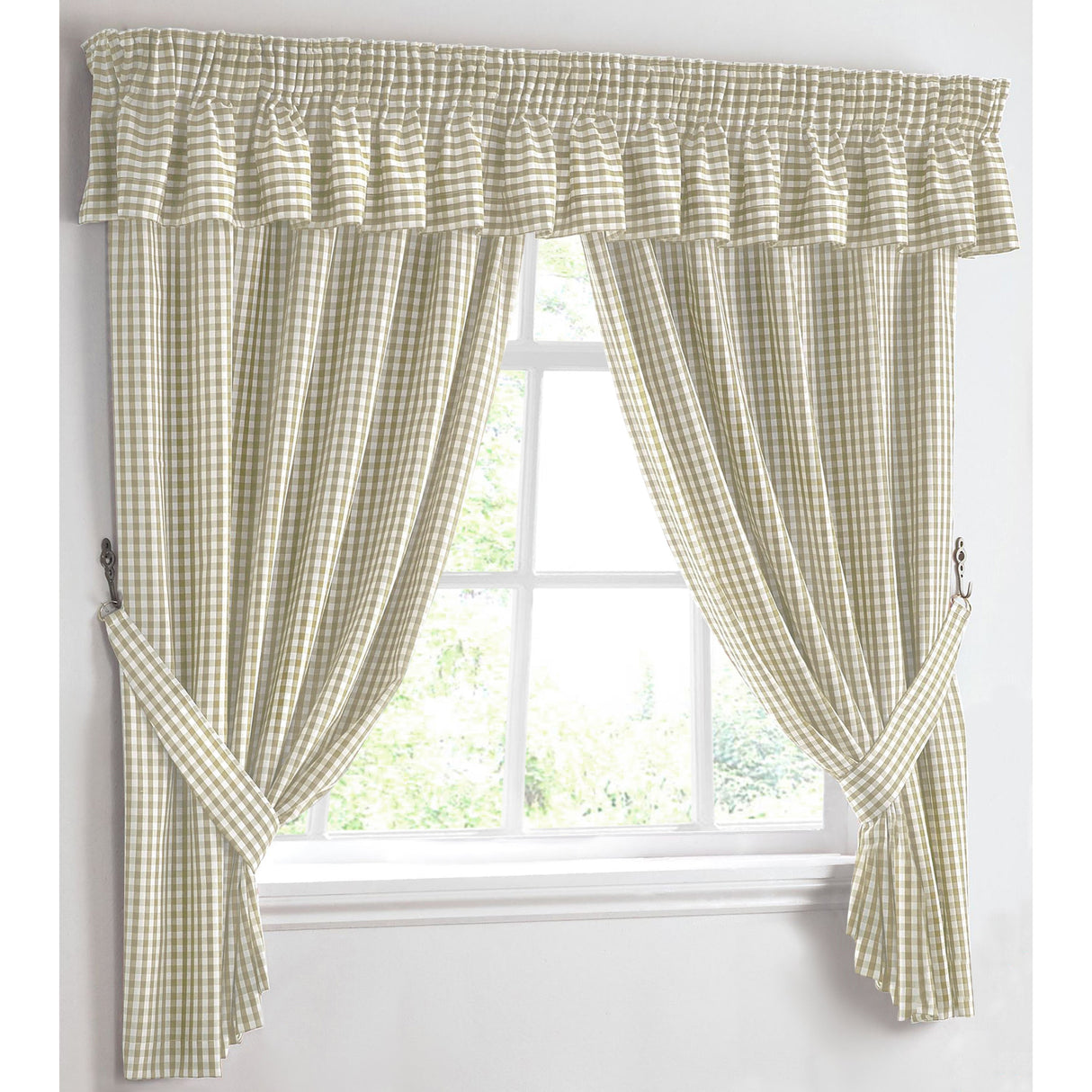 Kitchen Trends Gingham Check Kitchen Curtains