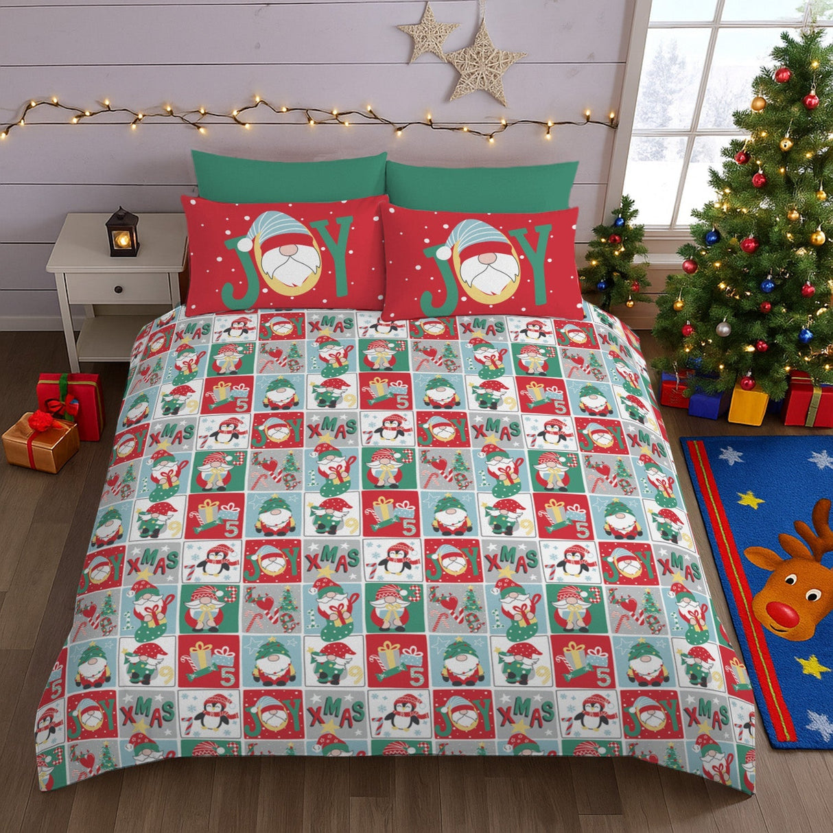 Velosso Fun Advent Gonks Duvet Cover and Pillowcase Set