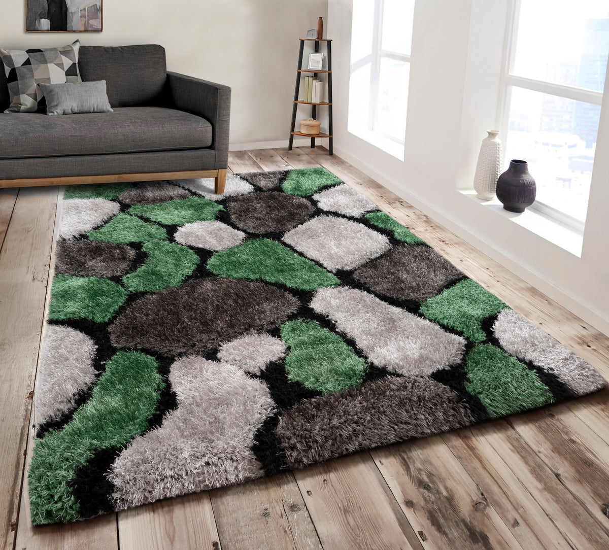 Home Republic Pebbles Shaggy Rug Long Pile