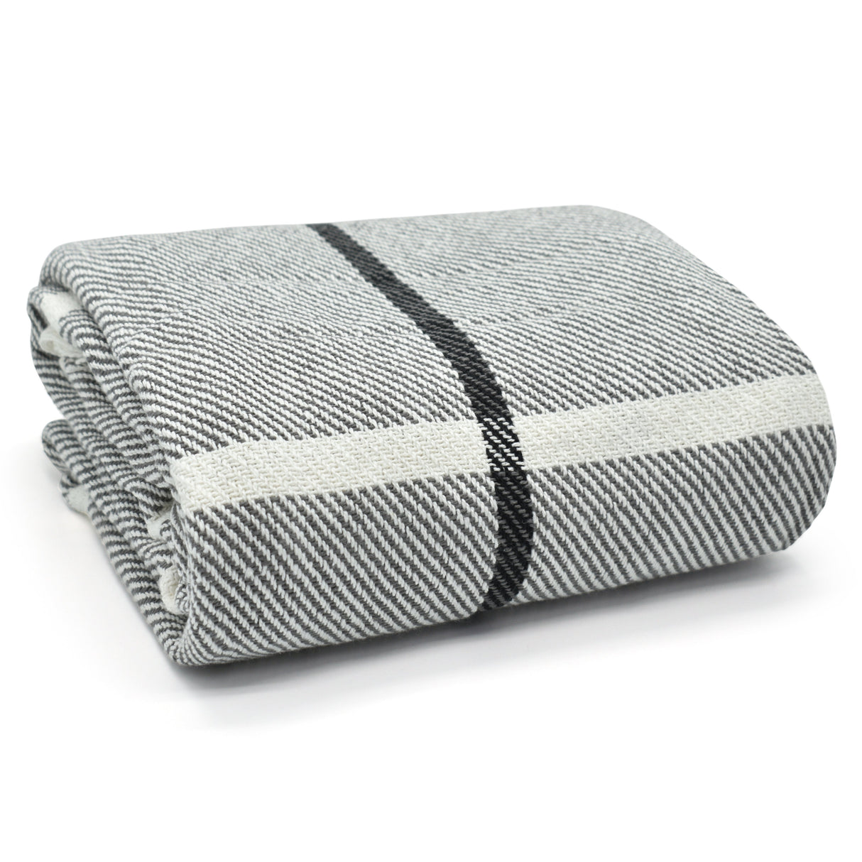 Velosso Woven Check Throw 100% Cotton