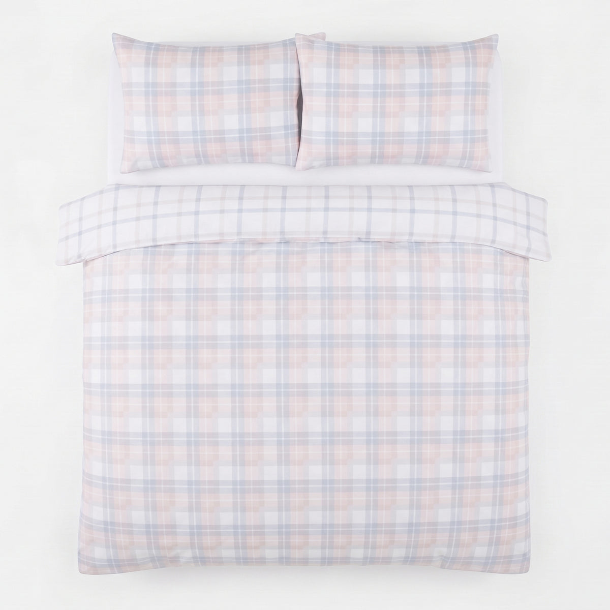 Velosso Hayfield Check Duvet Cover and Pillowcase Set