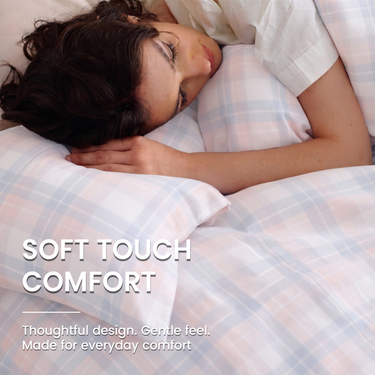 Velosso Hayfield Check Duvet Cover and Pillowcase Set
