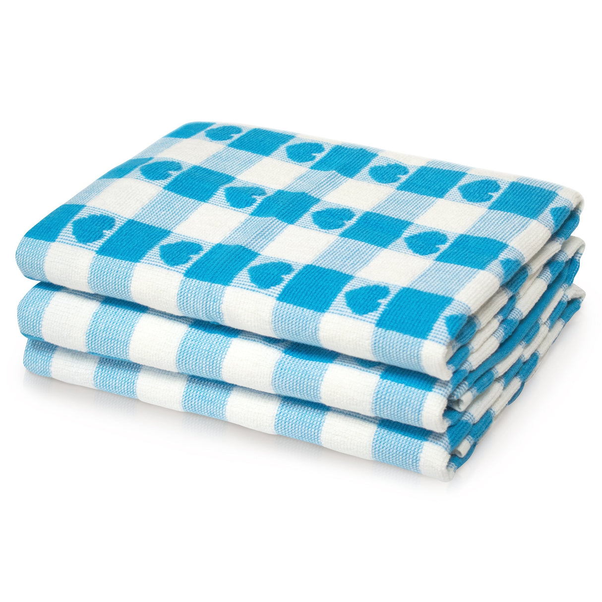 Velosso Hearts Check Cotton Tea Towel