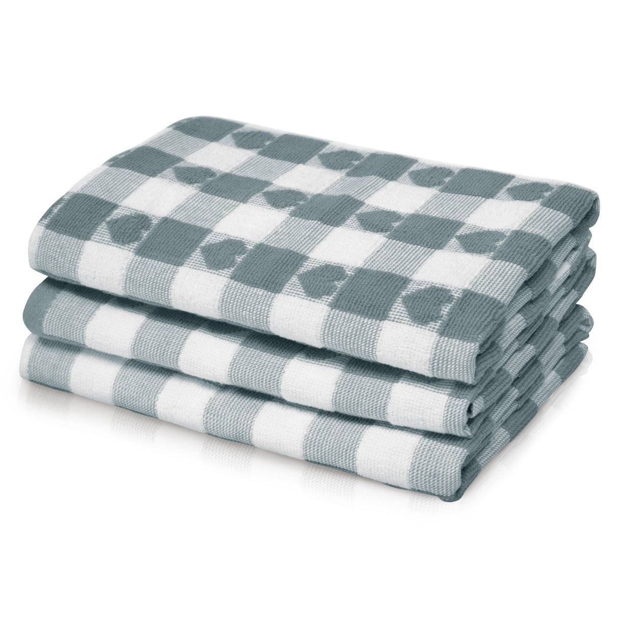 Velosso Hearts Check Cotton Tea Towel