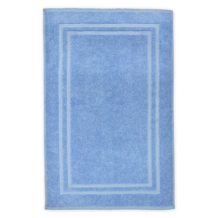 Luxury Pure Cotton 750gsm Blue Bath Mat